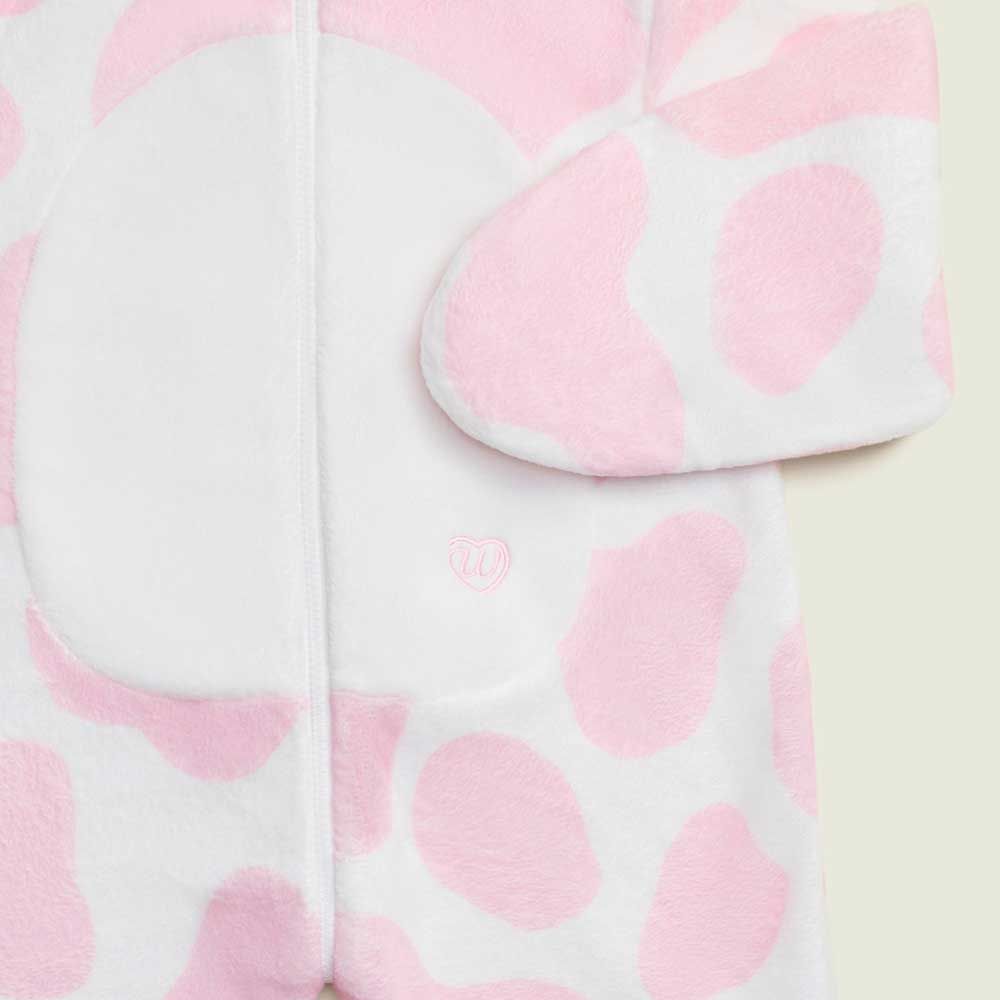 Strawberry Cow Fleece Toddler Onesie Warmies
