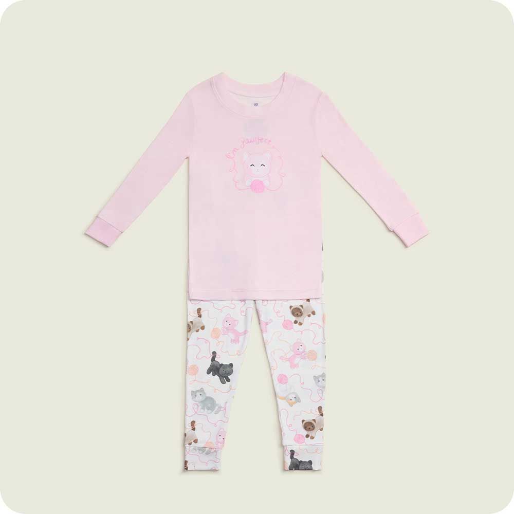 Pink Kitten Warmies Pajama Set