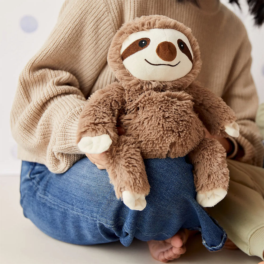 Scented, heatable sloth stuffed animal warmies