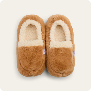 Brown Sherpa Warmies Slippers