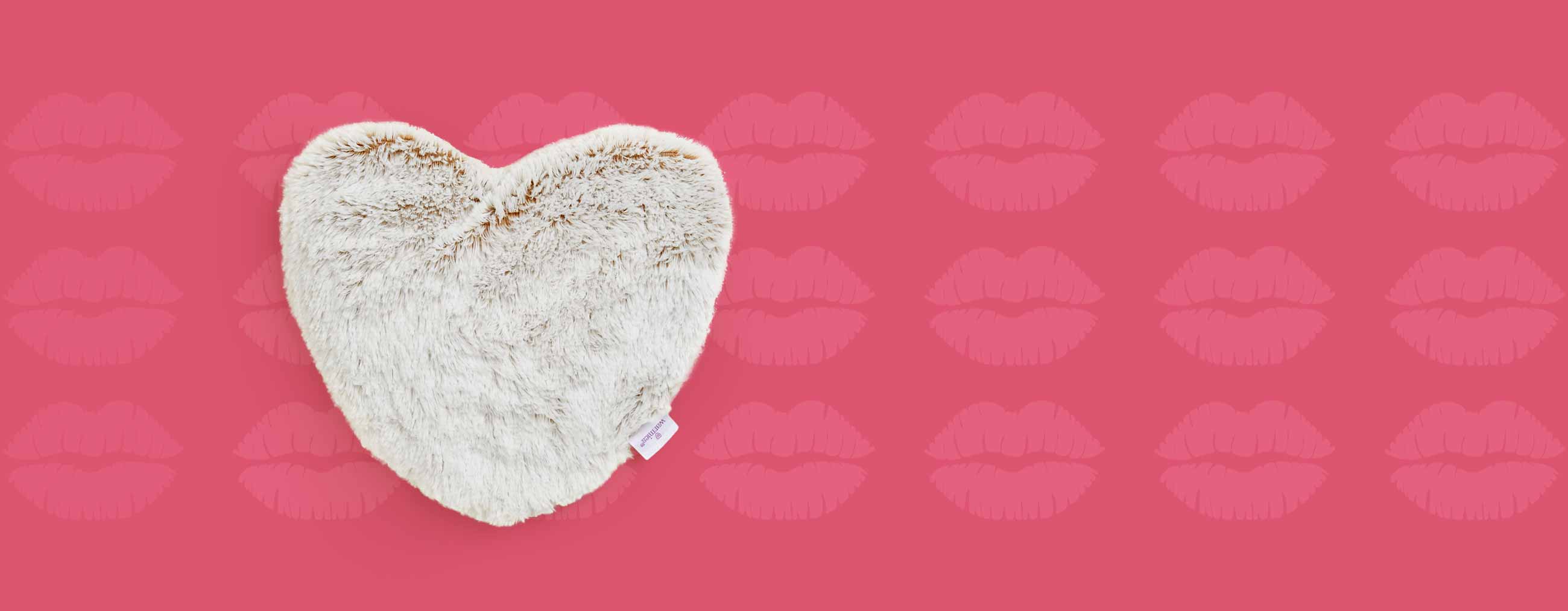 Heart-shaped Warmies heat pad