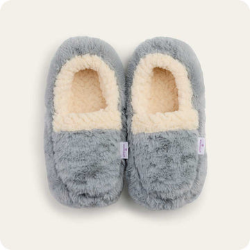 Gray Sherpa Warmies Slippers