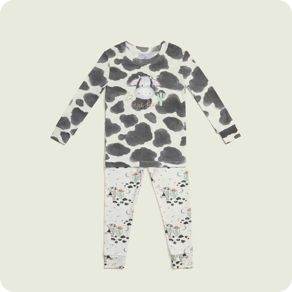 Black & White Cow Warmies Pajama Set