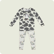 Black & White Cow Warmies Pajama Set