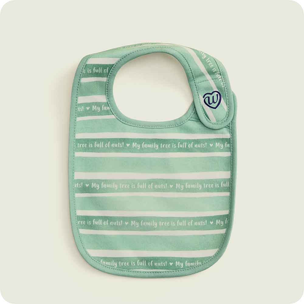 warmies gray squirrel bibs green pattern