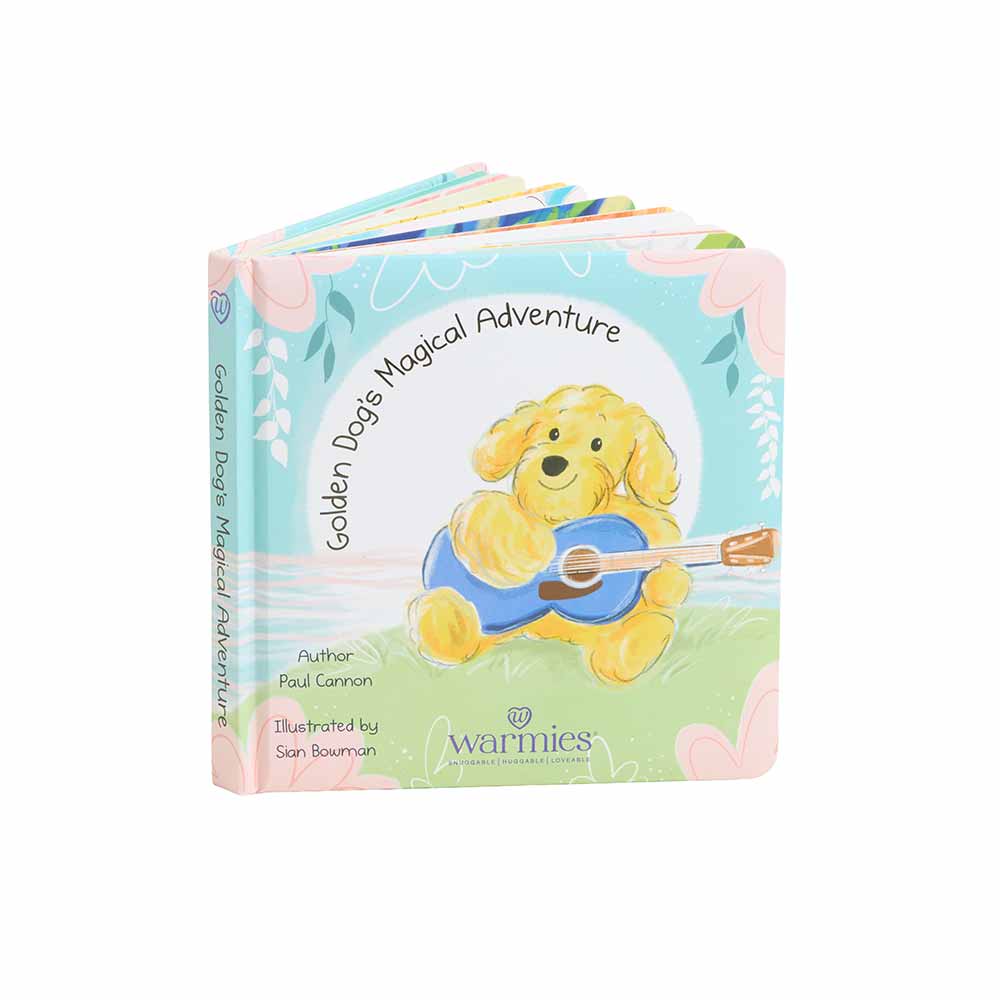 Golden Dog's Magical Adventure Board Book - Warmies USA
