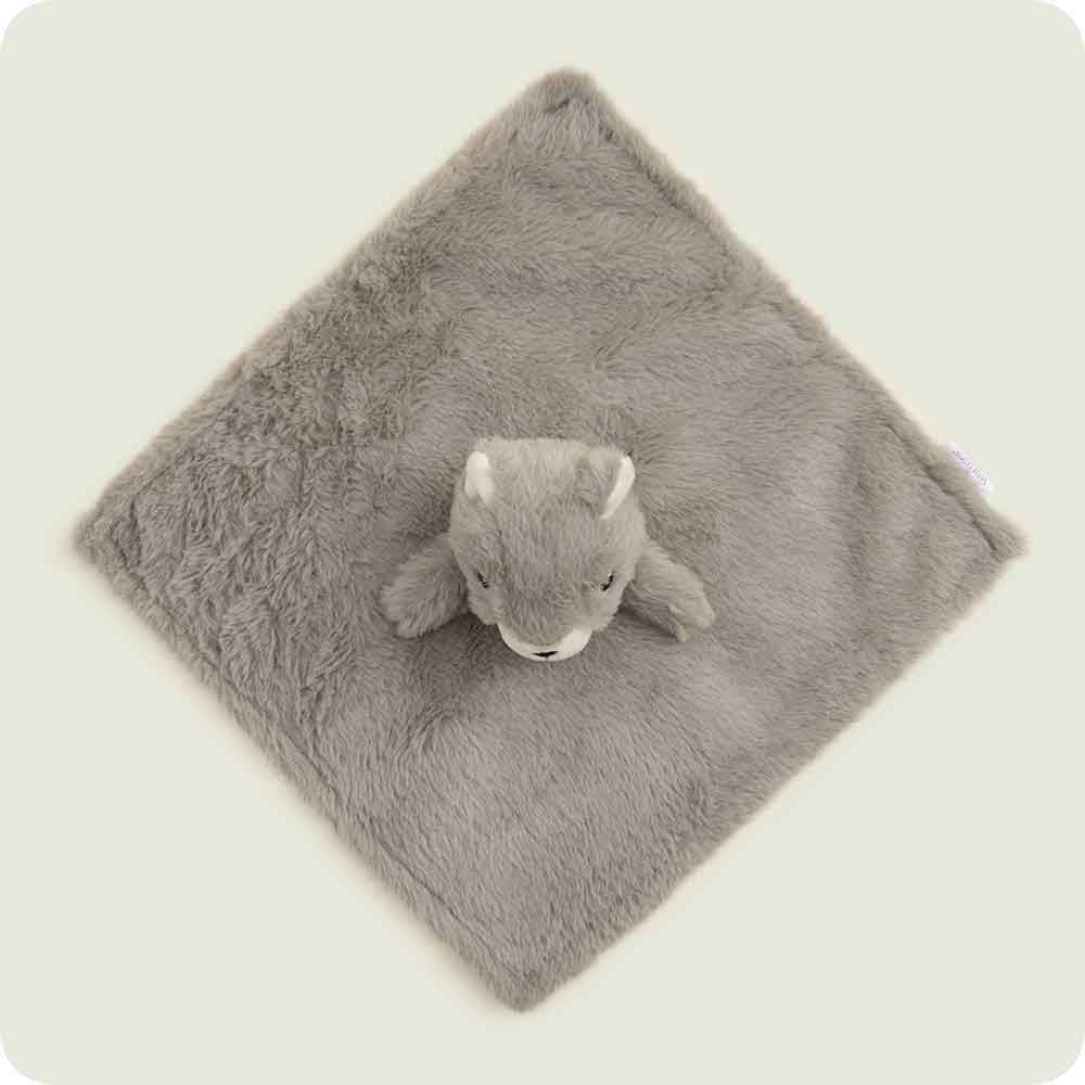 Gray Squirrel Lovey Blanket Warmies top view