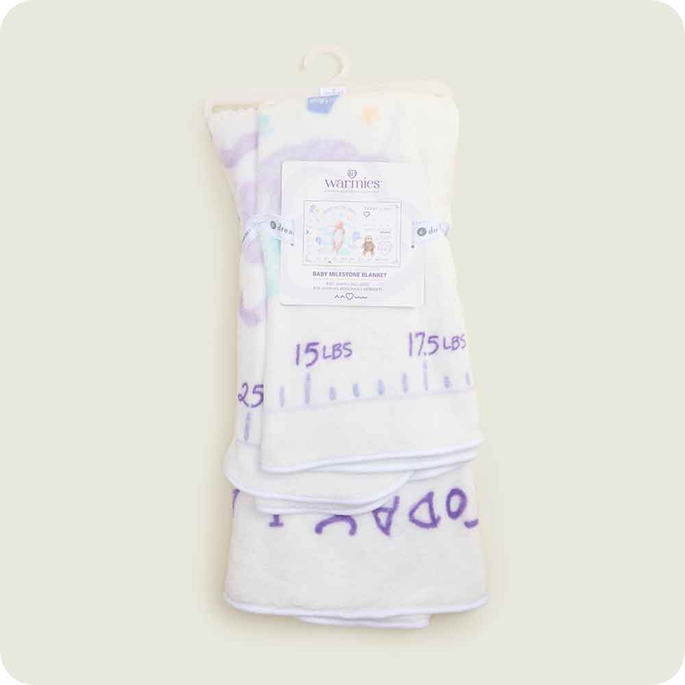 Baby Milestone Blanket Warmies packaging