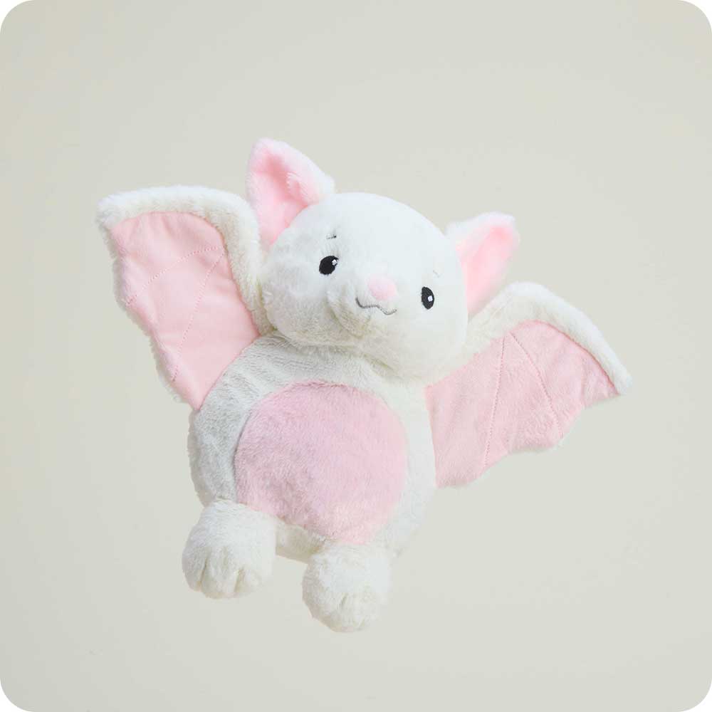 cute microwavable pink bat warmies stuffed animal
