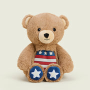 USA Theme Bear Warmies Plush Front