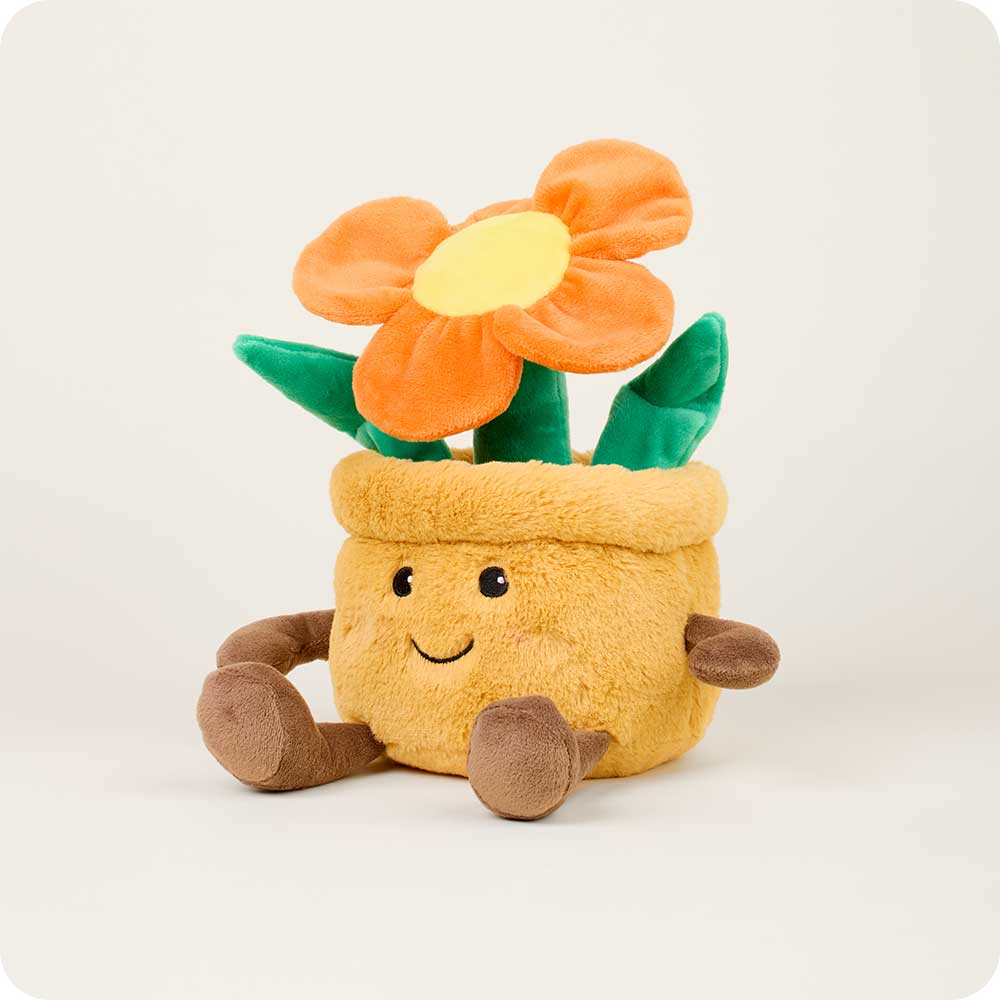 Microwavable Orange Flower Pot