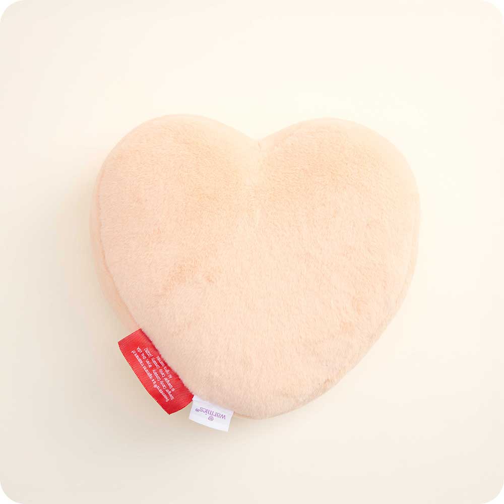 microwavable sweethearts peach cutie pie conversation heart warmies stuffed animal