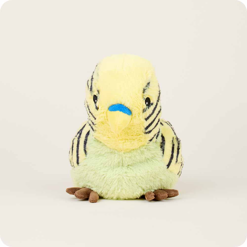 Microwavable Green Parakeet Stuffed Animal Warmies