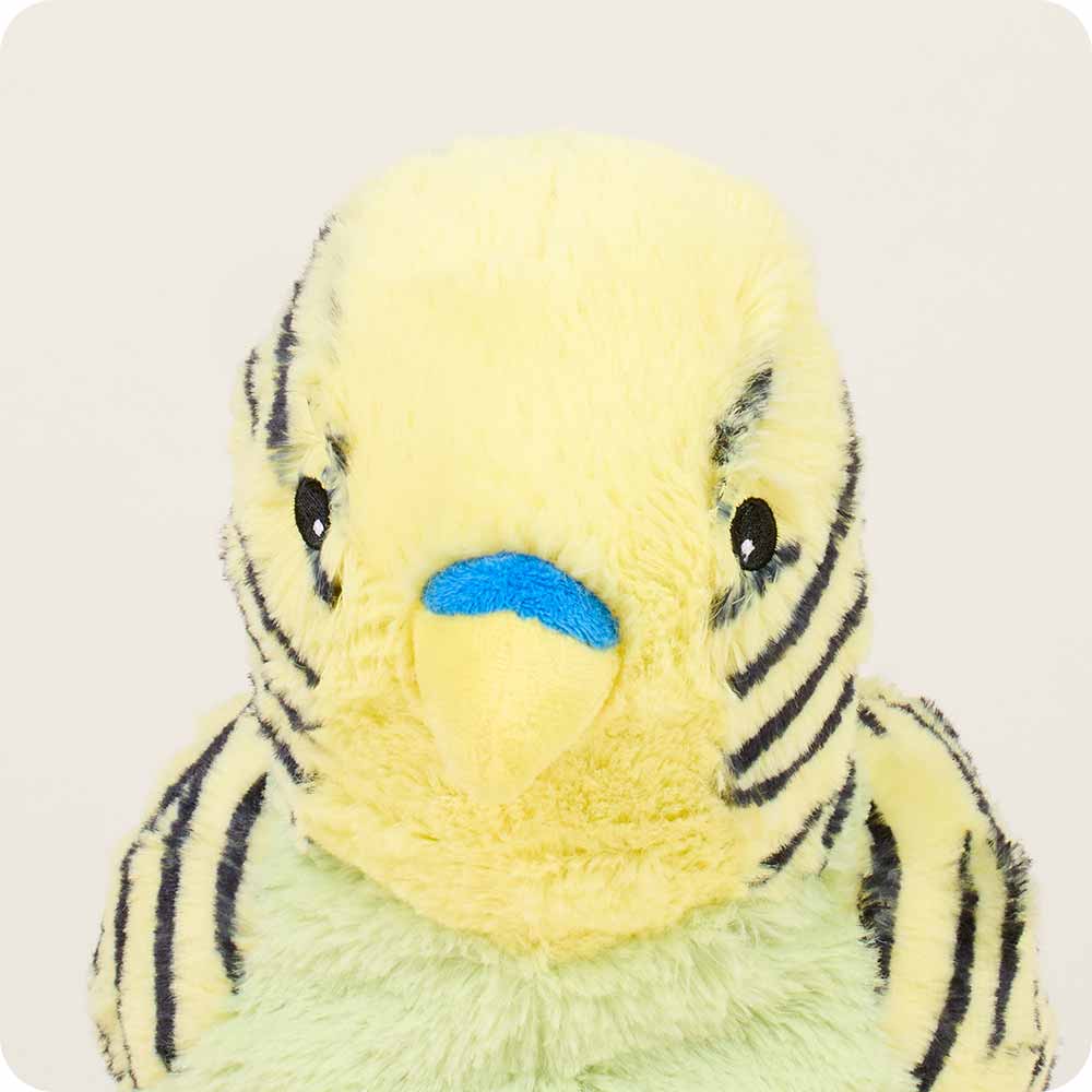 Microwavable Green Parakeet Stuffed Animal Warmies