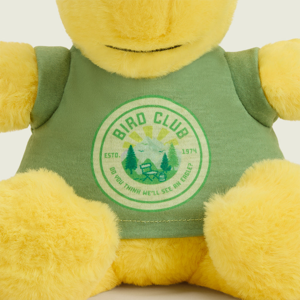 bird club woodstock stuffed animal warmies tshirt detail