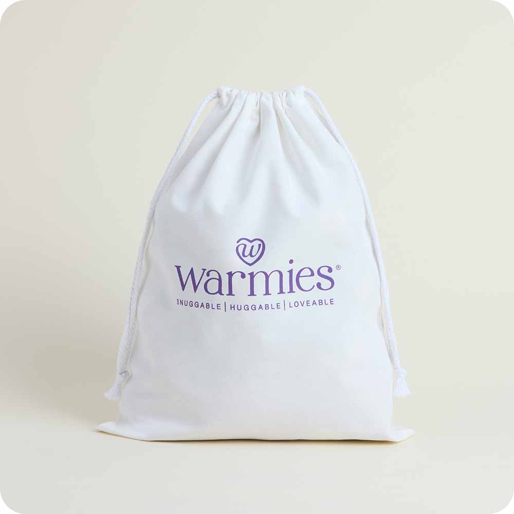 Warmies microwave-safe, reusable, drawstring canvas bag