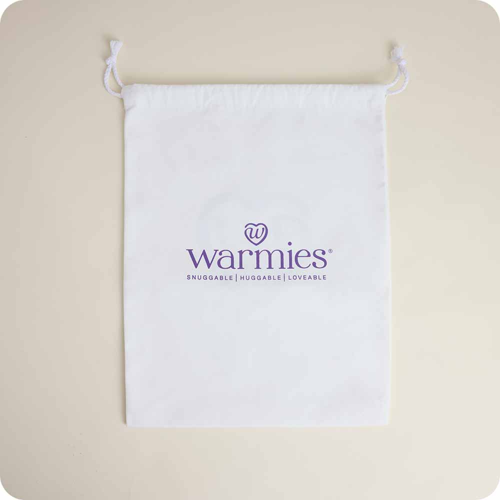 Warmies microwave-safe, reusable, drawstring canvas bag