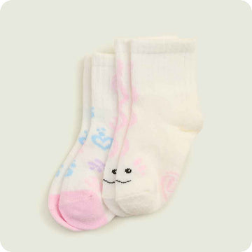 warmies pink axolotl knit baby sock set