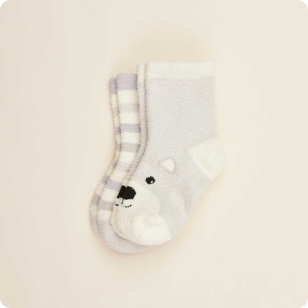 Marshmallow Bear Crew Socks - Warmies USA