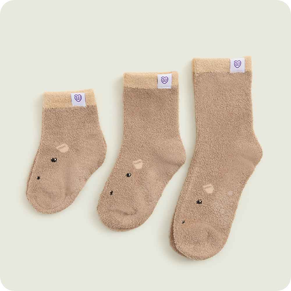 warmies Capybara Crew Sock Set three sizes