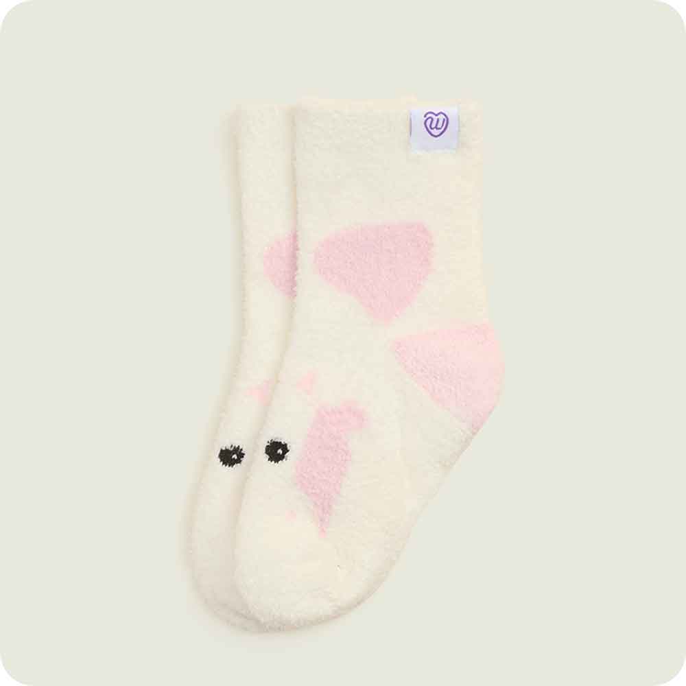 Warmies Strawberry Cow Crew Sock Set for toddlers