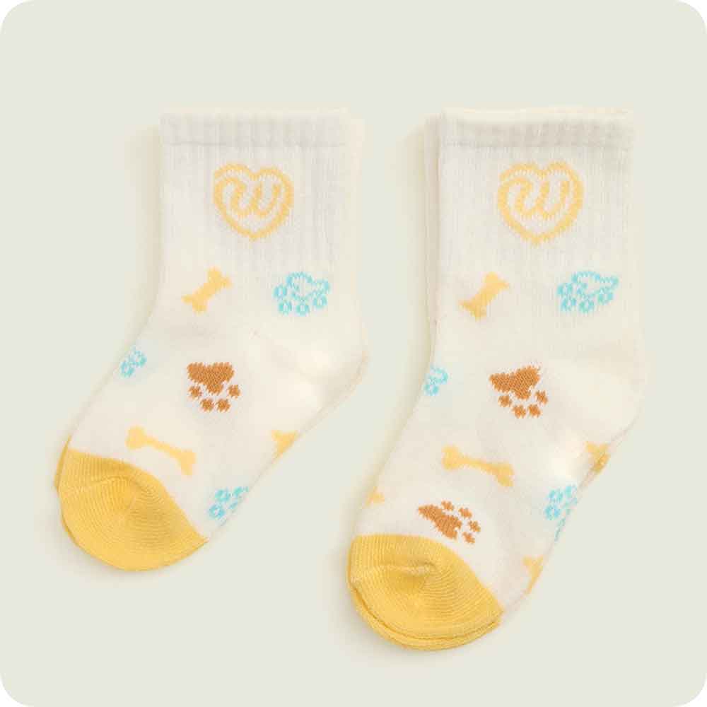warmies golden dog pattern baby socks