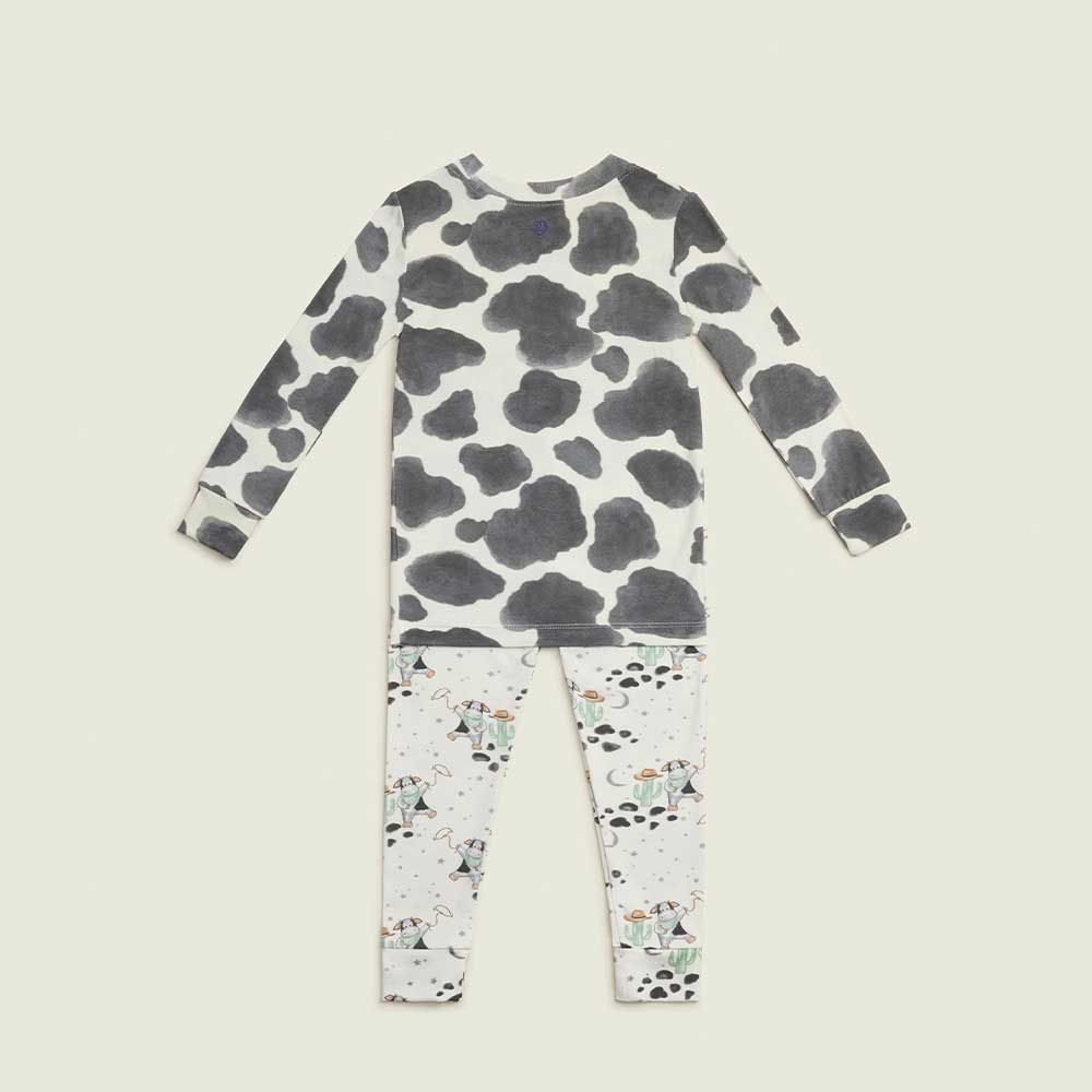 Black & White Cow Warmies Pajama Set