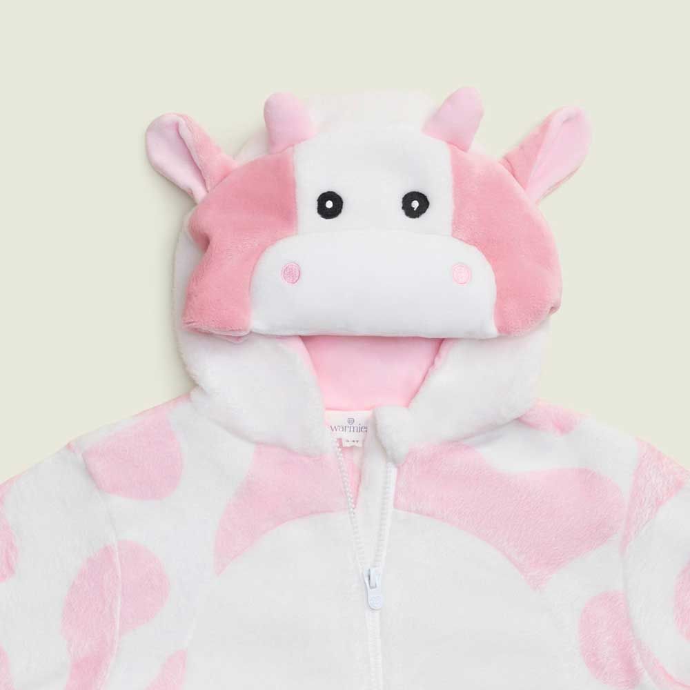 Strawberry Cow Fleece Toddler Onesie Warmies