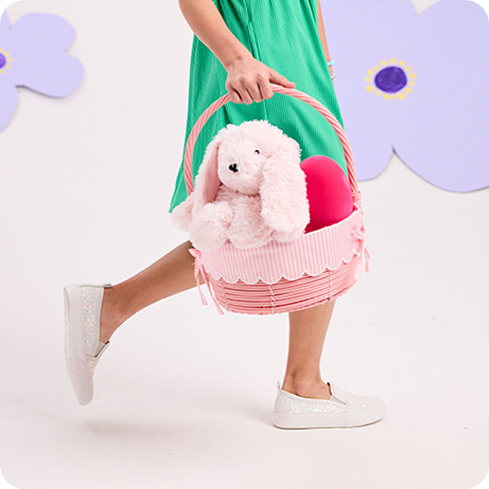 pink bunny easter basket lifestyle