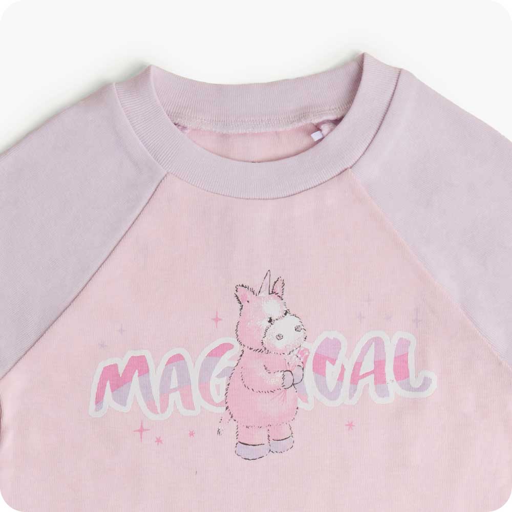 Sparkly Unicorn Themed Pajamas Girls - Warmies