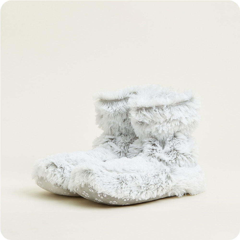 Indulge in warmth with Microwavable Gray Warmies Boots by Warmies USA.