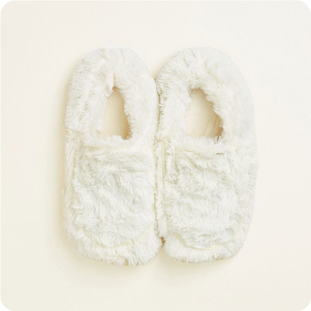 Microwavable Cream Warmies Slippers - Warmies USA