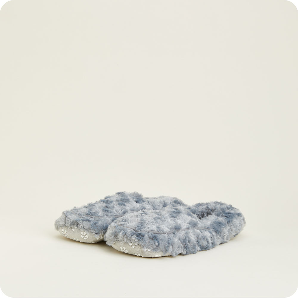 Cozy Curly Gray Warmies Slippers