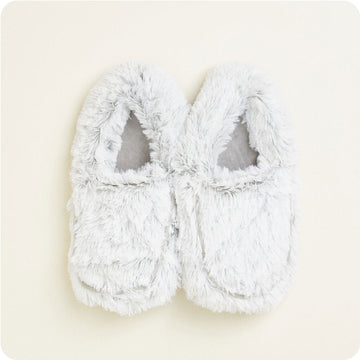 Microwavable Marshmallow Gray Warmies Slippers - Warmies USA