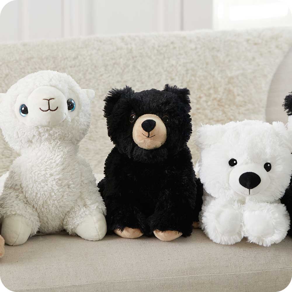 Heated Black Bear Plush Warmies