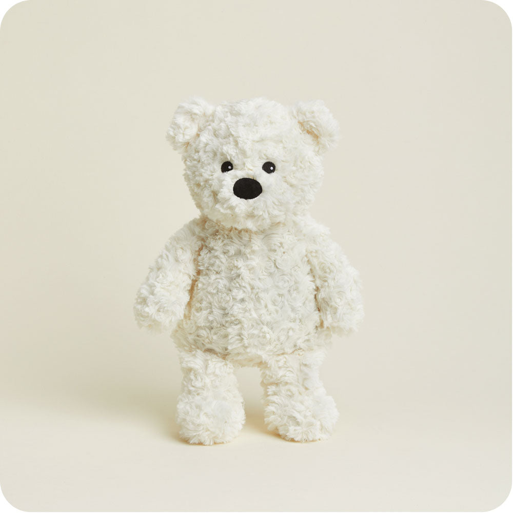 Soft Warm Weighted Cream Curly Bear Plush Warmies