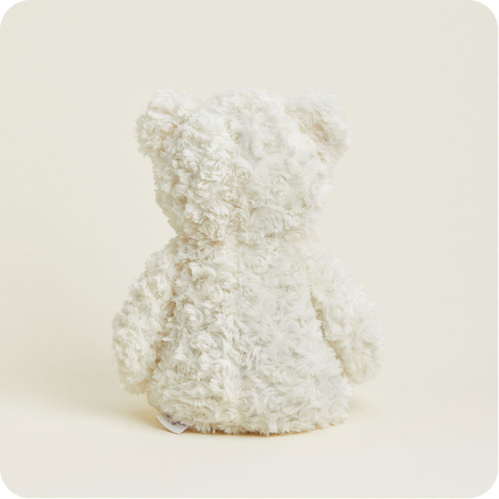Heated Cream Curly Bear Plush Warmies