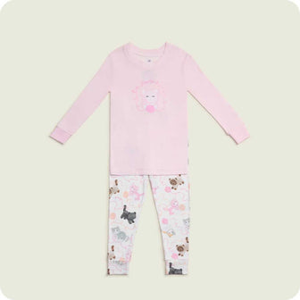 Pink Kitten Warmies Pajama Set