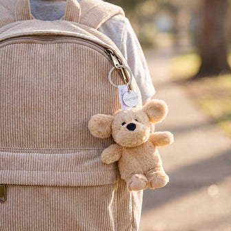 Microwavable Curly Dog Warmies Mini Bag Charm - Warmies USA