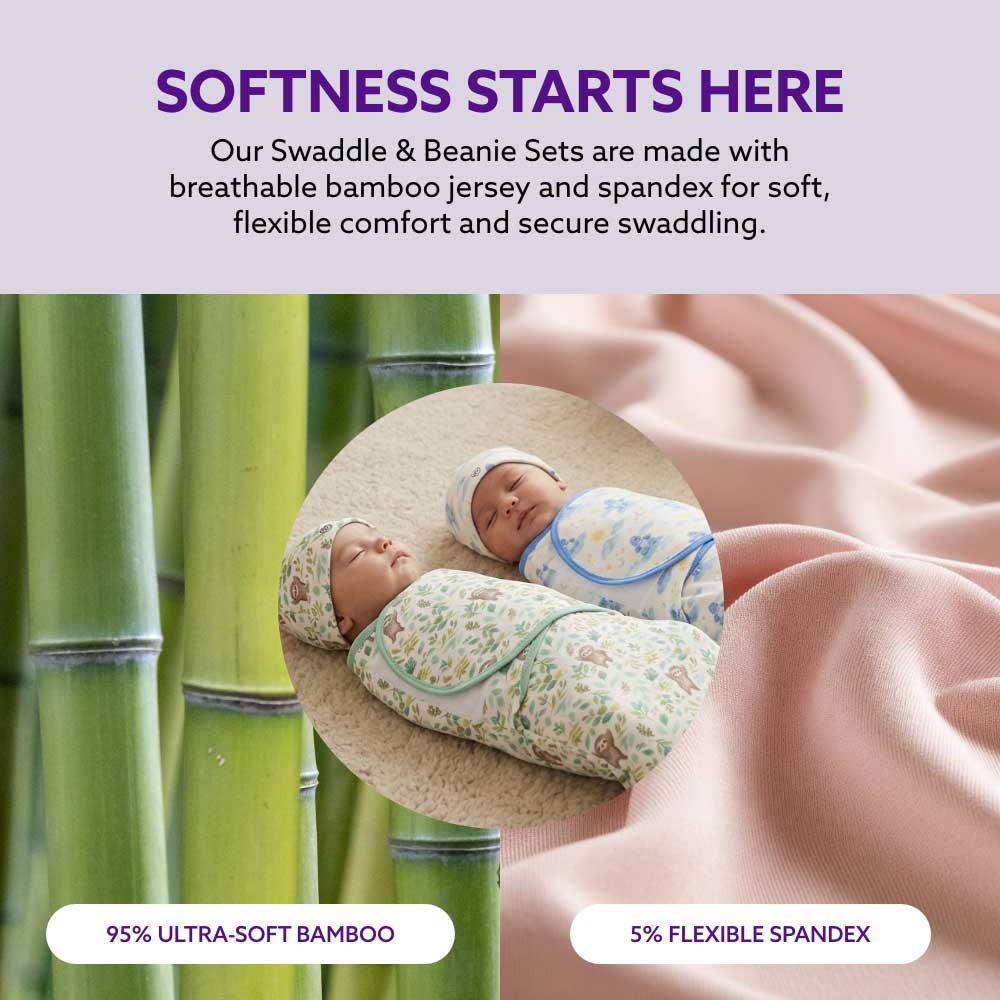 Pink Axolotl Swaddle & Beanie Gift Set