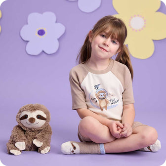 Warmies Sloth Shortie Pajamas | Soft and Warm
