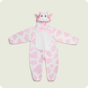 Strawberry Cow Fleece Toddler Onesie Warmies