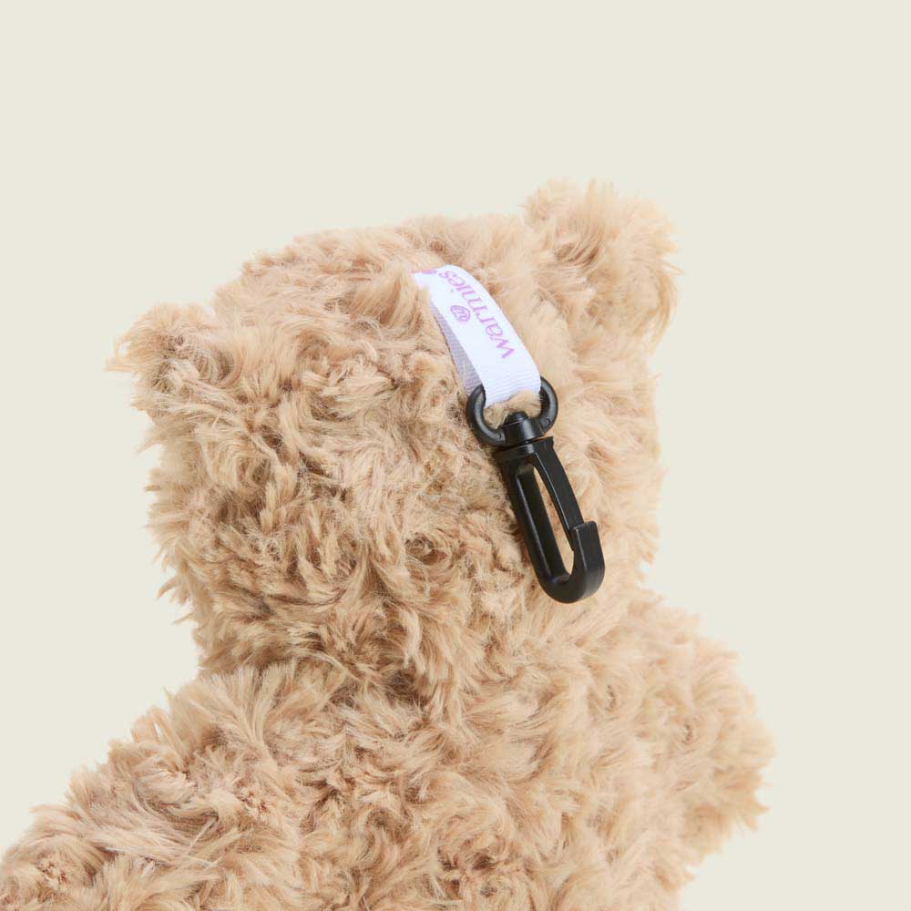 Brown Curly Bear Warmies Bag Charm