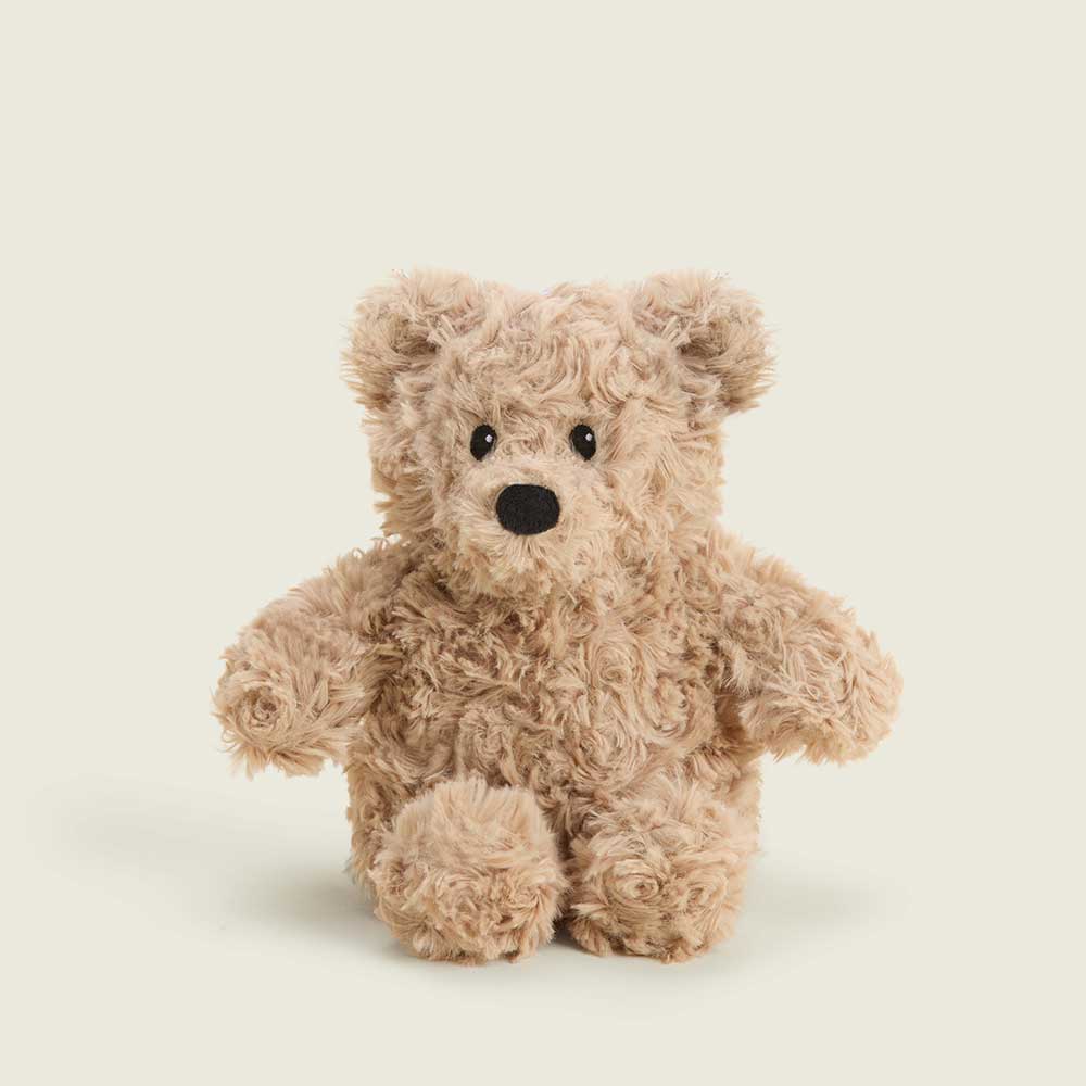 Brown Curly Bear Warmies Bag Charm