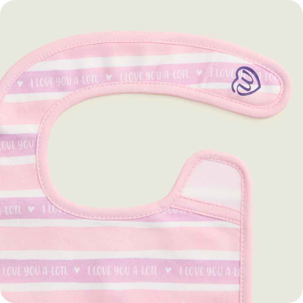 warmies pink axolotl baby bibs velcro closure