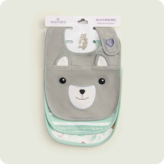 warmies gray squirrel bibs