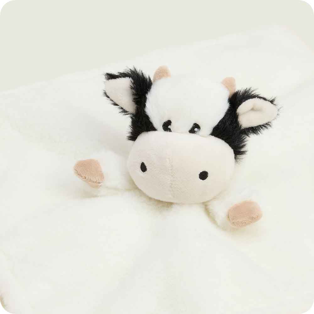 Black and White Cow Lovey Blanket Warmies stuffed animal