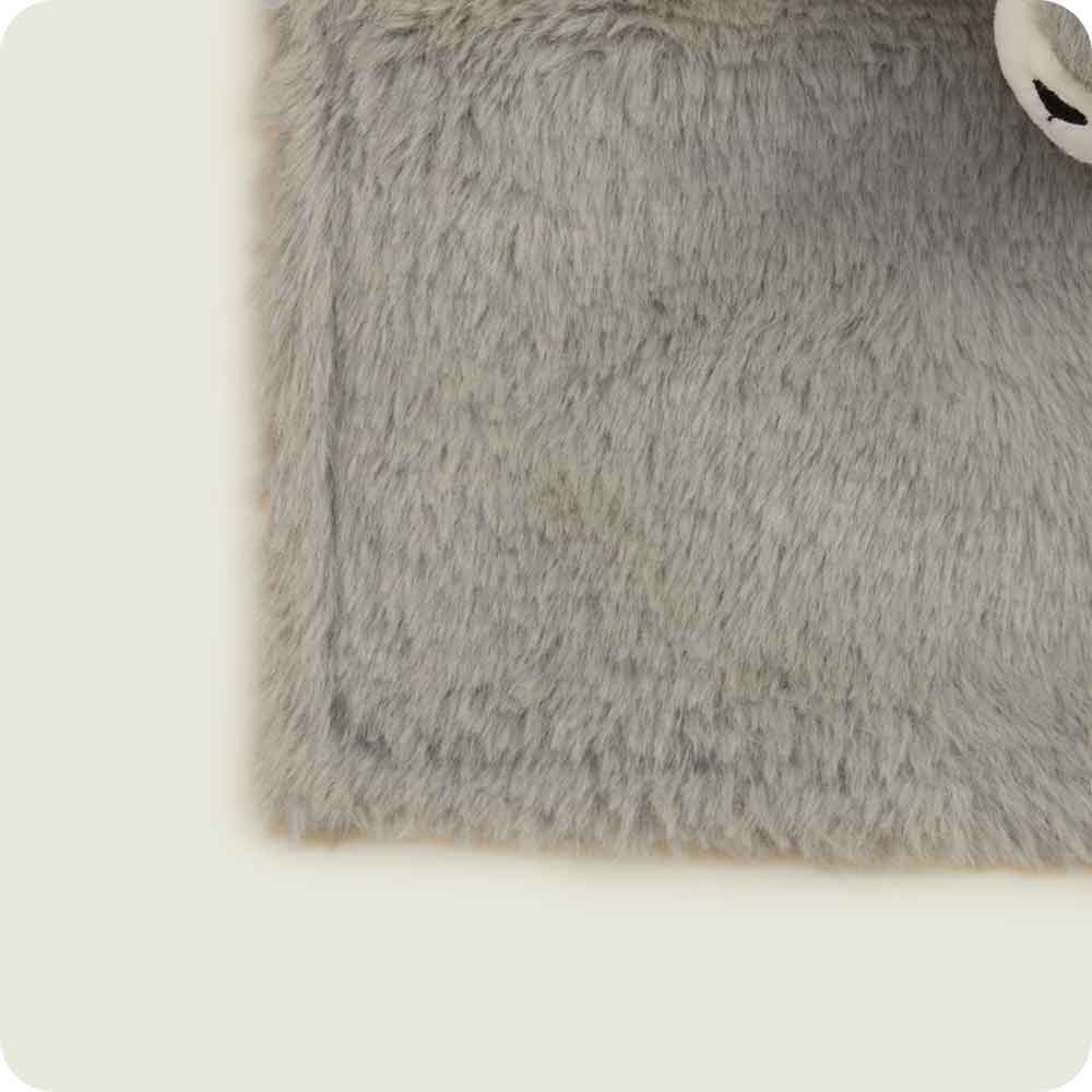 Gray Squirrel Lovey Blanket Warmies fabric detail