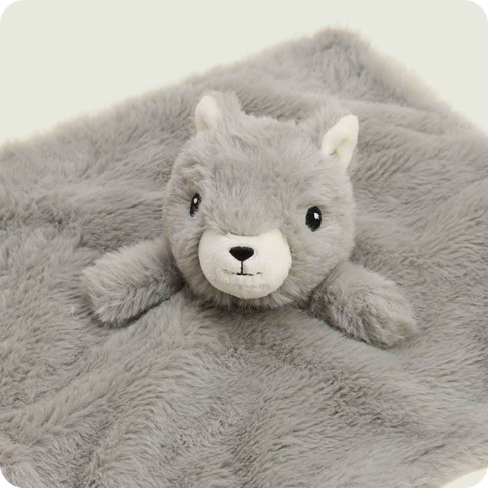 Gray Squirrel Lovey Blanket Warmies flat