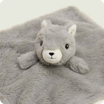 Gray Squirrel Lovey Blanket Warmies flat